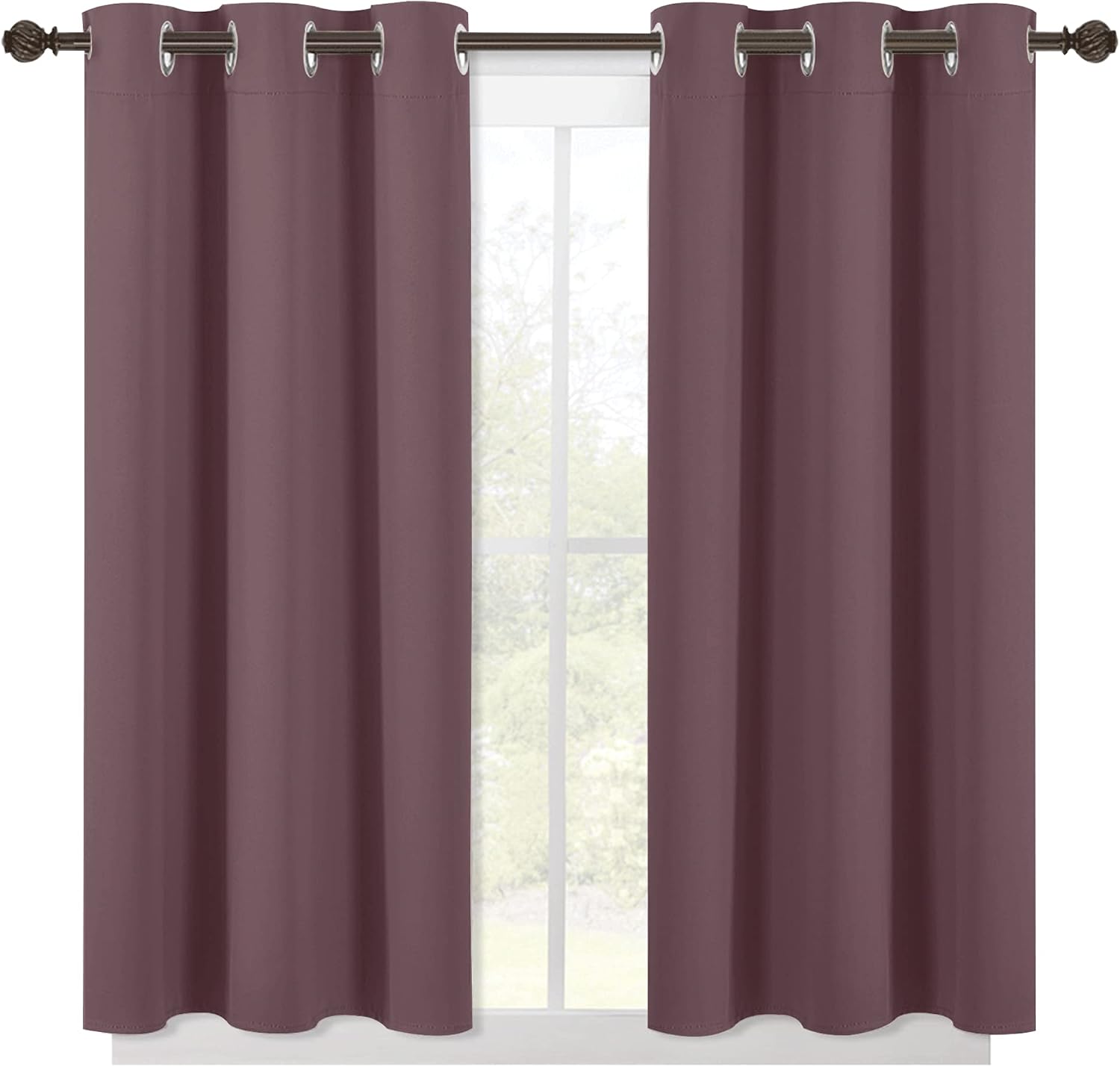 NICETOWN Modern Blackout Curtains Noise Reducing, Thermal Insulated and Privacy Room Darkening Drape Panels for Boy's Guest Room Door…