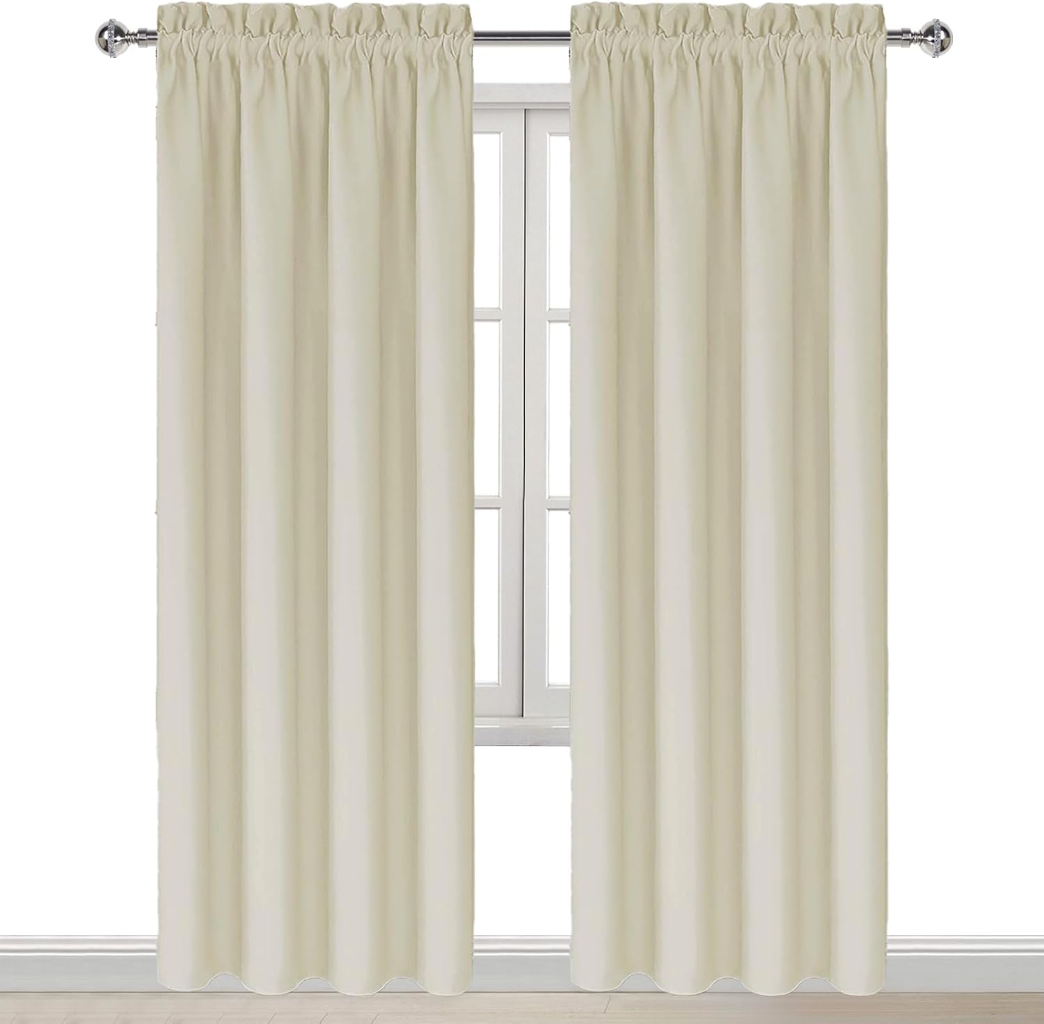 Dwcn Blackout Curtains for Bedroom – Rod Pocket Thermal Insulated Noise Reducing Noise Reducing Drapes for Living Room, W 42 x L 84 Inch, 2…