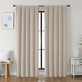 Simplebrand Ava Biscotti Beige Blackout Curtains for Bedroom 84 Inch Length 2 Panels Set, Solid Thermal Insulated Privacy Nursery Window Tr…