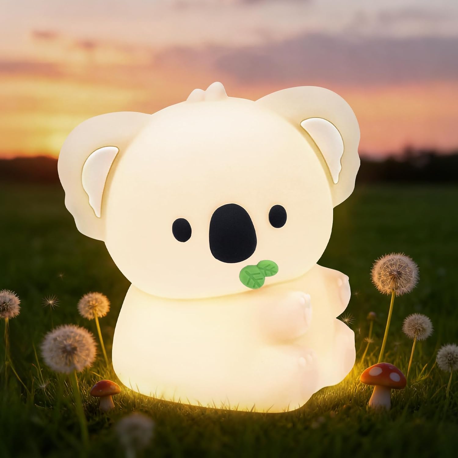 Squishy Koala Night Light with RGB Mode Cute Cuddly Koala Light 3 Brightness Adjustable Nursery Breastfeeding Nightlight Rechargeable…