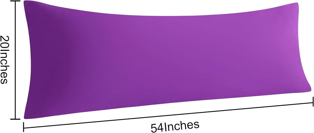 Ntbay Body Pillow Cases Set of 2, 2 Pack Brushed Microfiber Pillow Cases, Soft, Wrinkle, Fade, Stain Resistant Pillow Cases with Envelope C…