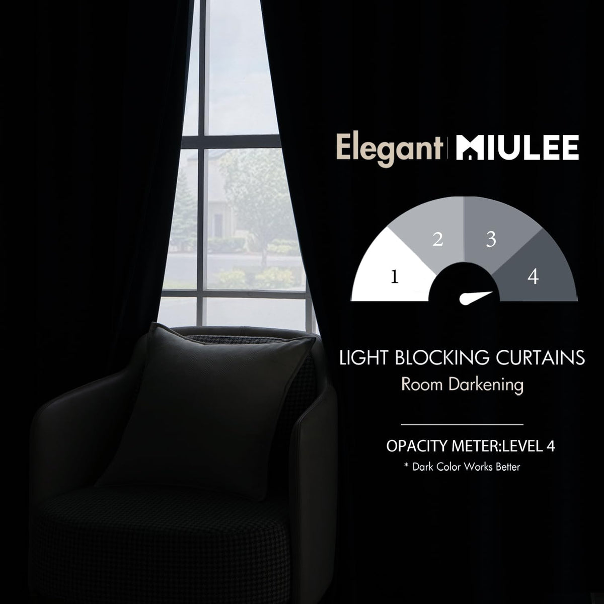 Miulee Blue Velvet Curtains 90 inches 2 Panels - Luxury Room Darkening Curtains for Bedroom Living Room Thermal Insulated Super Soft Window…