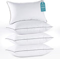 Huxmeyson Pillows Standard Size Set of 4, Bed Pillows Set of 4, Down Alternative Luxury Hotel Pillows for Sleeping and for Side and Back Sl…