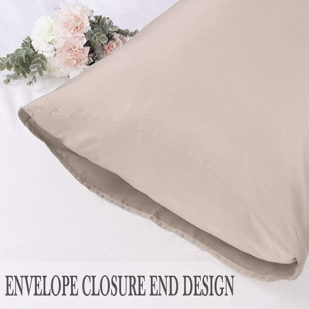 uxcell 2 Pack Silk Satin Pillowcase for Hair and Skin, Cool, Silky, Soft Breathable Pillow Cases Standard Size 20x26 Inch Sateen Pillowcase…