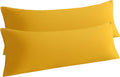 Ntbay 2-Pack Body Pillowcases, 20x54 inches, Ginger Yellow, Soft, Wrinkle, Fade Resistant, Envelope Closure, Microfiber, 2 Pieces 2 Pieces