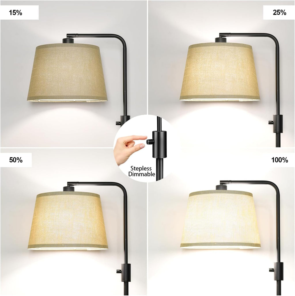 Nintiue Dimmable Floor Lamp, 1000 LM LED Edison Bulb Included, Arc Floor Lamps for Living Room Modern Standing Lamp Tall Lamps for Living…