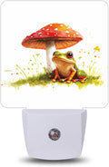 Night Light, Frog Mushroom Cottagecore Night Lights Plug into Wall for Bedroom Bathroom Hallway Kitchen, Dusk to Dawn Sensor Decorative…