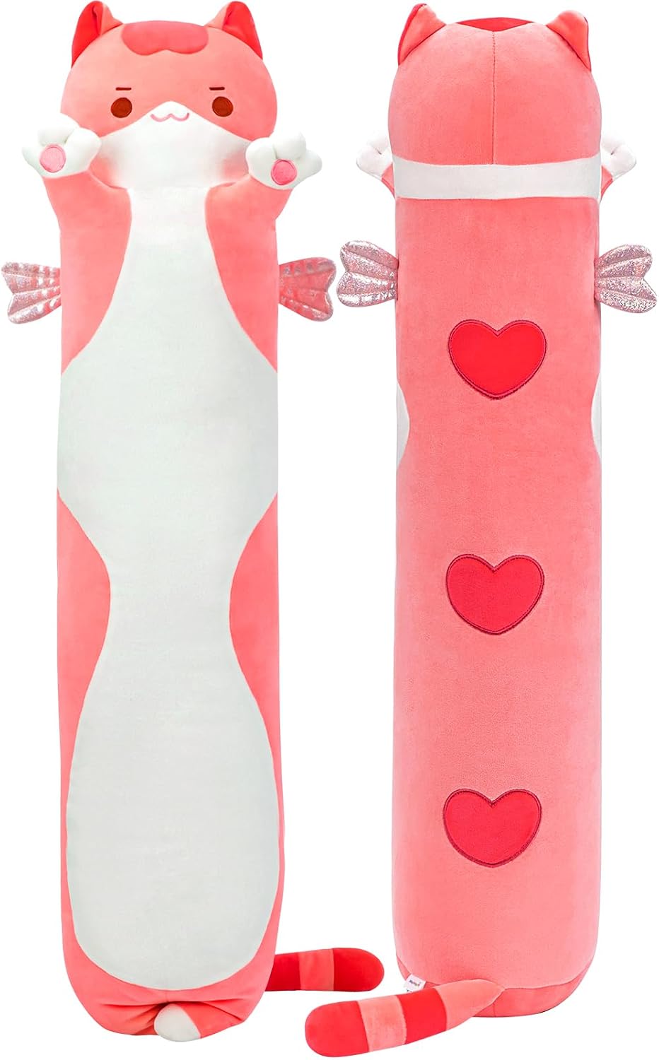 Mewaii Long Cat Plush 5 Sizes, 120% Extra Filling Giant Plushness Kids Body Pillow, Kawaii Cute Pink Cat Stuffed Animals Plushies, Big…