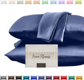 Elegantcomfort Elegant Comfort Silky and Luxurious 2-Piece Satin Pillowcase Set for Healthier Skin and Hair, Hidden Zipper Closure and Beau…