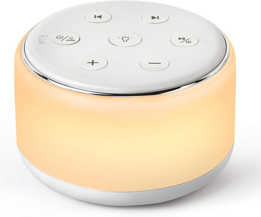 FamiSym White Noise Sound Machine Baby for Sleeping with Night Light – 34 Soothing Sounds, Rechargeable White Noise Machine for Kids…
