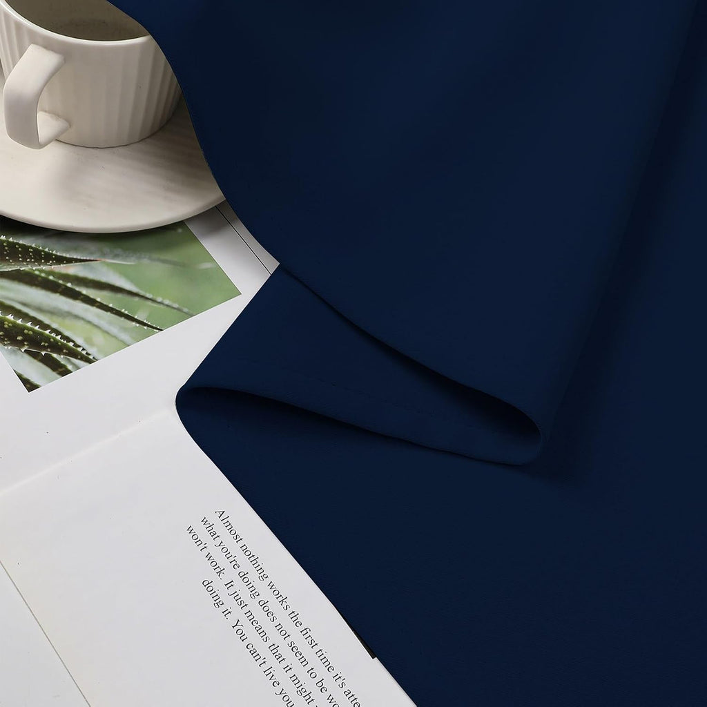 Cucraf Navy Blue Blackout Curtains 90 inch Length 2 Panels Set, Room Darkening Drapes for Living Room Bedroom, Thermal Insulated Light Bloc…