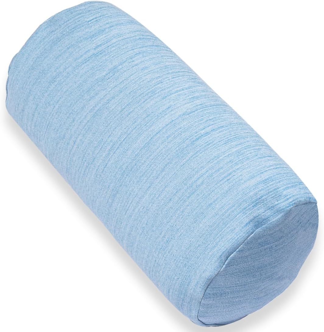 1Middleone 1 MIDDLE ONE Round Cylinder Bolster Pillow with Removable Cooling Cover, Tube Roll Cervical Pillow for Head, Neck, Back and Legs…
