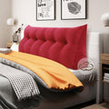 WOWMAX 100% Cotton Corduroy Headboard Pillow – Queen Size Back Support Reading Wedge for Bed & Daybed, Plush Handmade Bolster Cushion…