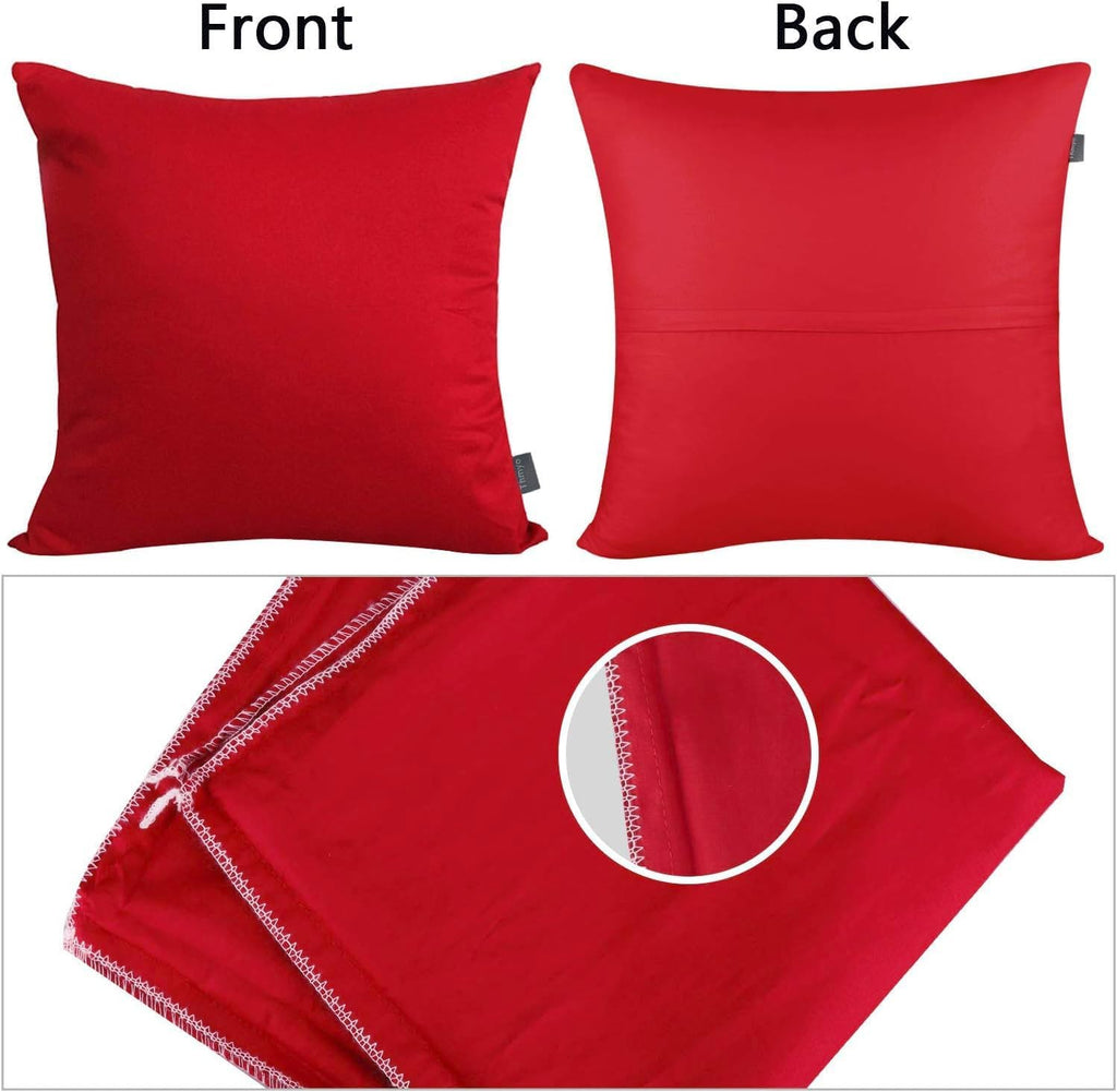 Thmyo 4-Pack 100% Cotton Comfortable Solid Decorative Throw Pillow Case Square Cushion Cover Pillowcase Sublimation Blank Pillow Covers DIY…