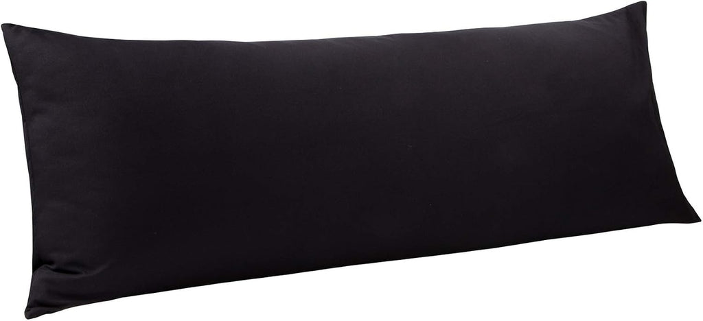Ntbay Body Pillowcase - Brushed Microfiber 20x54 Pillowcase - Soft, Wrinkle-Free, Fade-Resistant, Stain-Resistant, Black Body Pillow Cover…