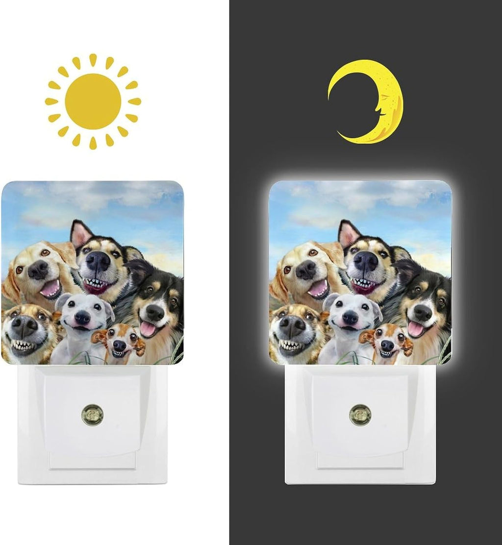 YKJAHSD Cute Dog Night Light, Plug into Wall Decor Nightlights for Bedroom, Bathroom, Hallway, Kitchen, with Dusk to Dawn Light Auto…