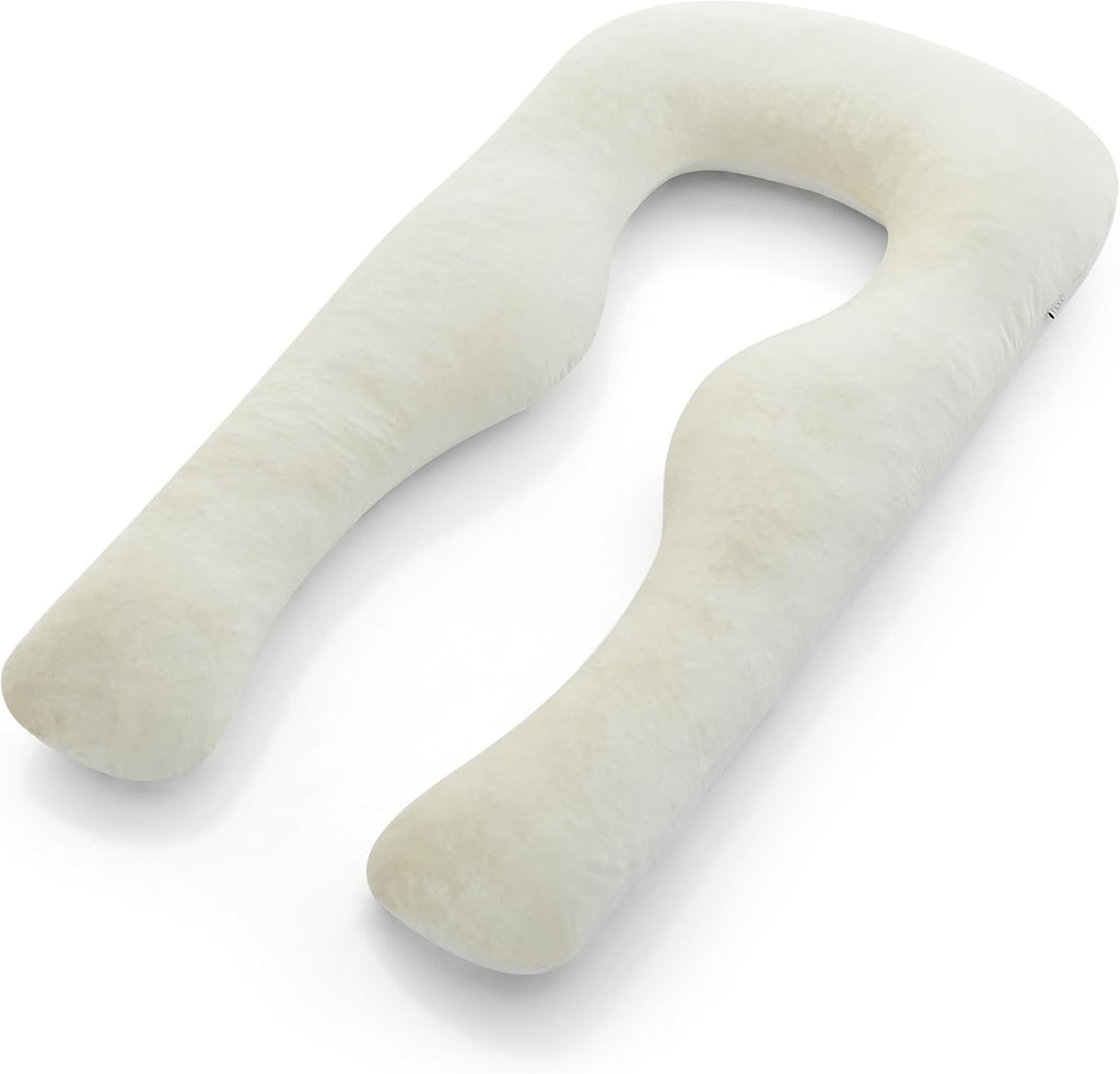 YanaSleep YANA 360° Body Pillow | Luxury U Shaped Pregnancy Pillow - Organic Bamboo Cotton - Shredded Cooling Gel Fill - Ergonomic Design -…