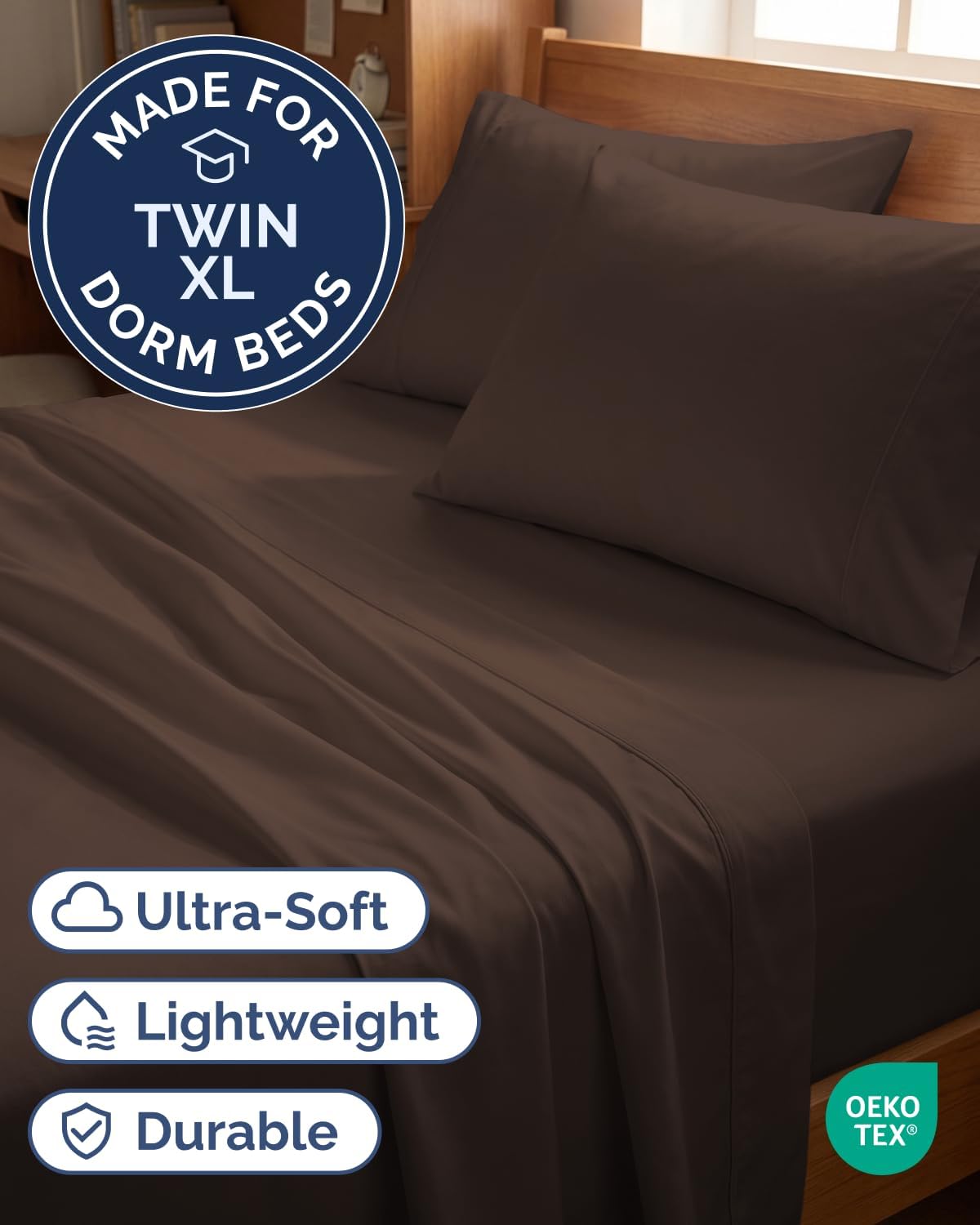 Twin XL 4 Piece Sheet Set - Comfy, Breathable & Cooling - Hotel Luxury Bedding for Women, Men, Kids, Teens and Children - 1 Flat & 1…