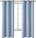 BGment Blackout Curtains for Living Room - Grommet Thermal Insulated Room Darkening Curtains for Bedroom, 2 Panels of 42 x 63 Inch, Spa Blu…