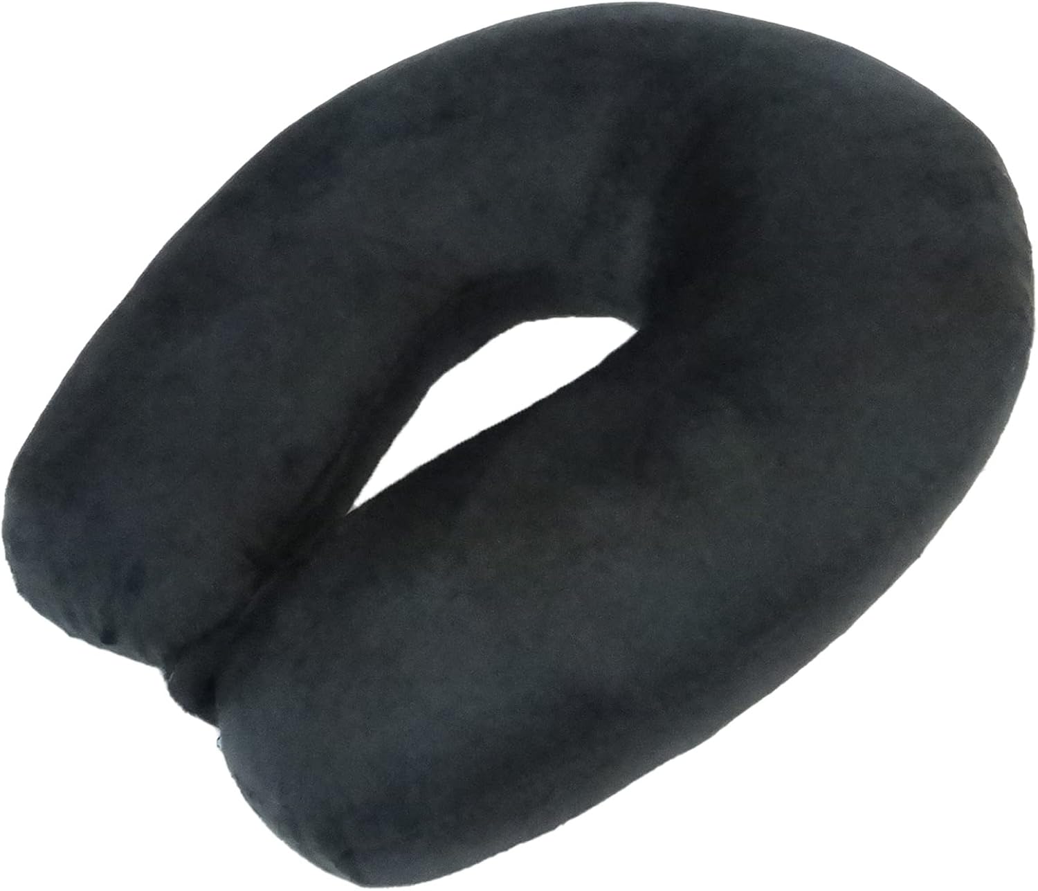 WorldsBest Wolf Essentials Adult Cozy Soft Microfiber Neck Pillow, Compact, Perfect for Plane or Car Travel, Black (Pack of 2) Black