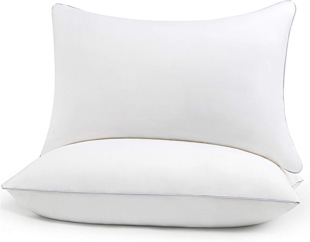 HIMOON Bed Pillows for Sleeping 2 Pack, Queen Size Cooling Pillows Set of 2, Top-end Microfiber Cover for Side Stomach Back Sleepers