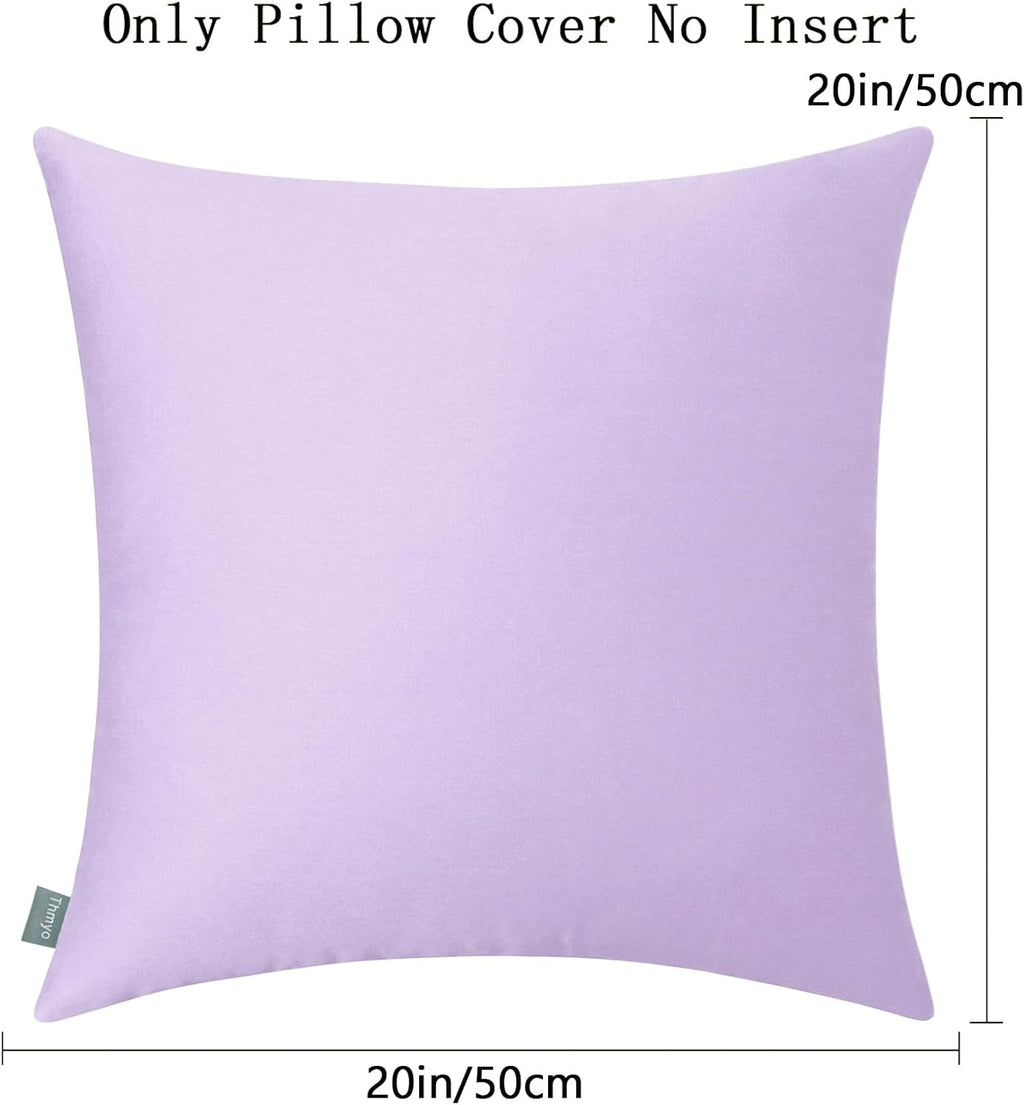 Thmyo 4-Pack 100% Cotton Comfortable Solid Decorative Throw Pillow Case Square Cushion Cover Pillowcase Sublimation Blank Pillow Covers DIY…