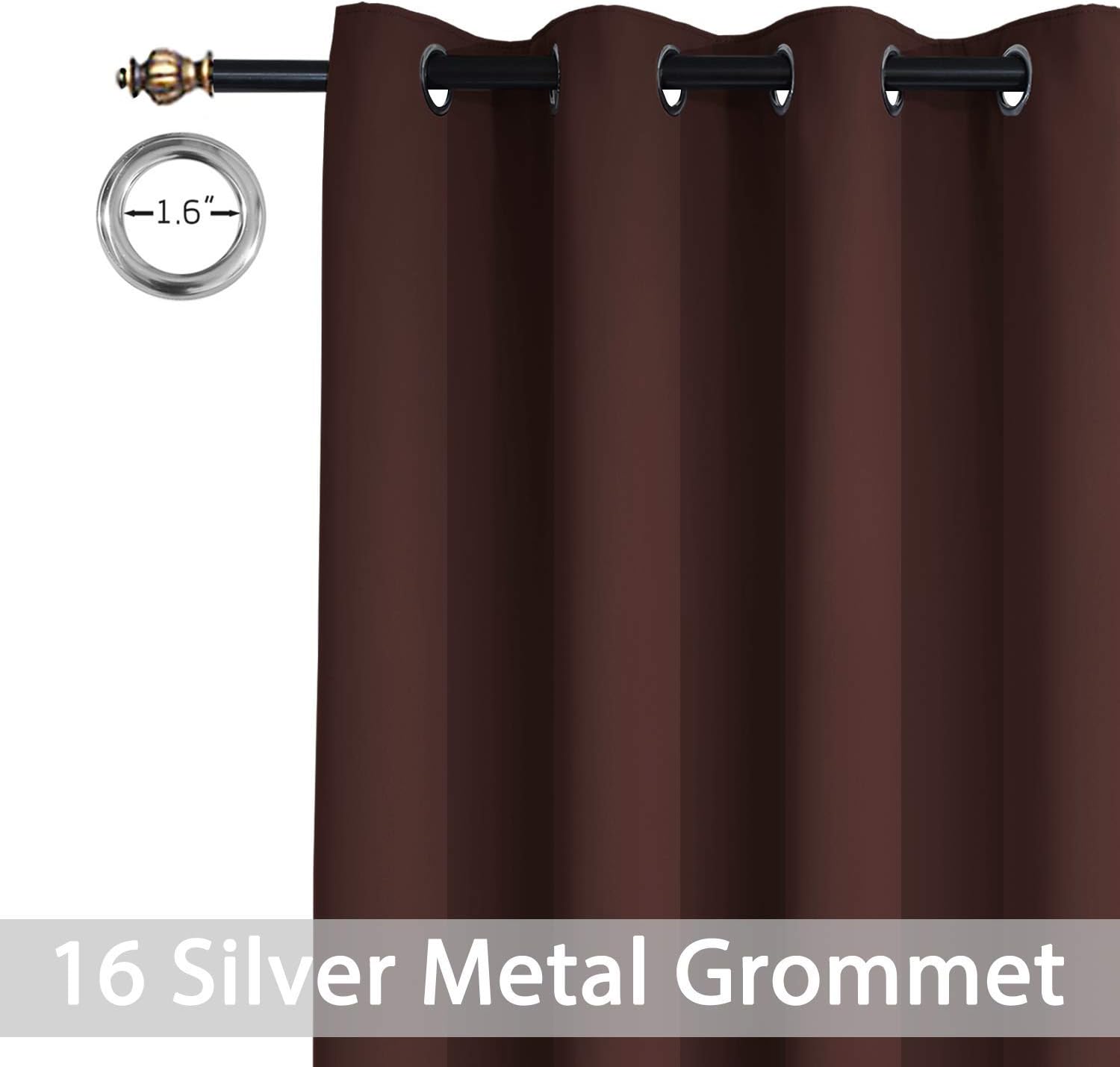 Yakamok Blackout Drapes for Sliding Glass Door - Thermal Insulated Door Blinds, Room Darkening Room Divider Window Curtain for…