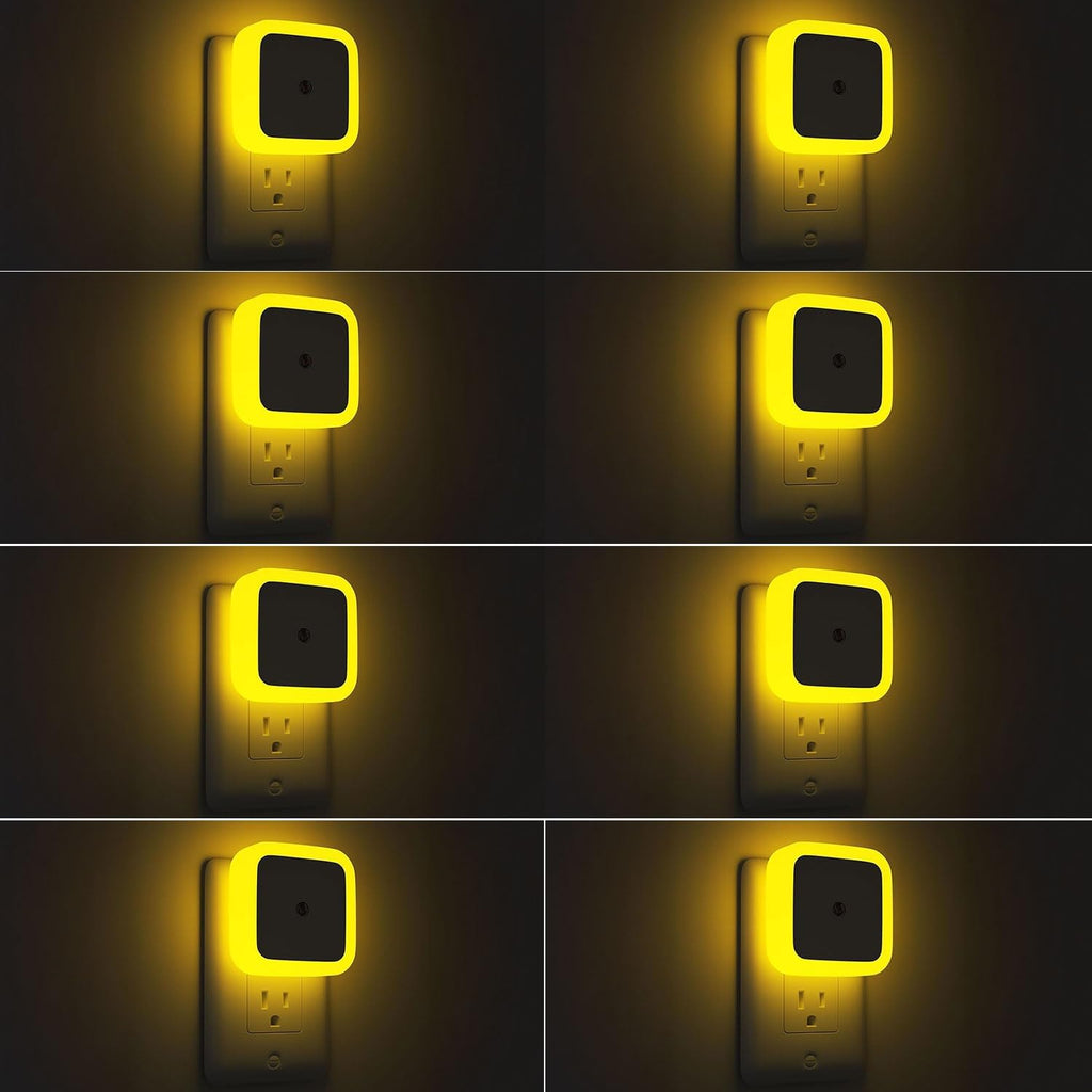 Sujeet Night Light, Night Lights Plug into Wall 8-Pack, Nightlight Plug in Night Light, Dusk to Dawn Night Lamp Led (Amber)