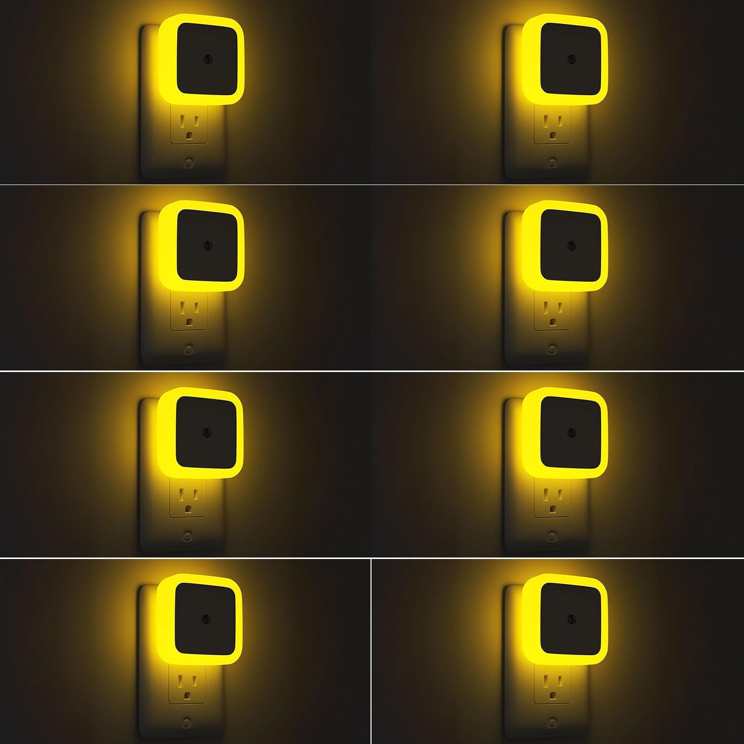 Sujeet Night Light, Night Lights Plug into Wall 8-Pack, Nightlight Plug in Night Light, Dusk to Dawn Night Lamp Led (Amber)