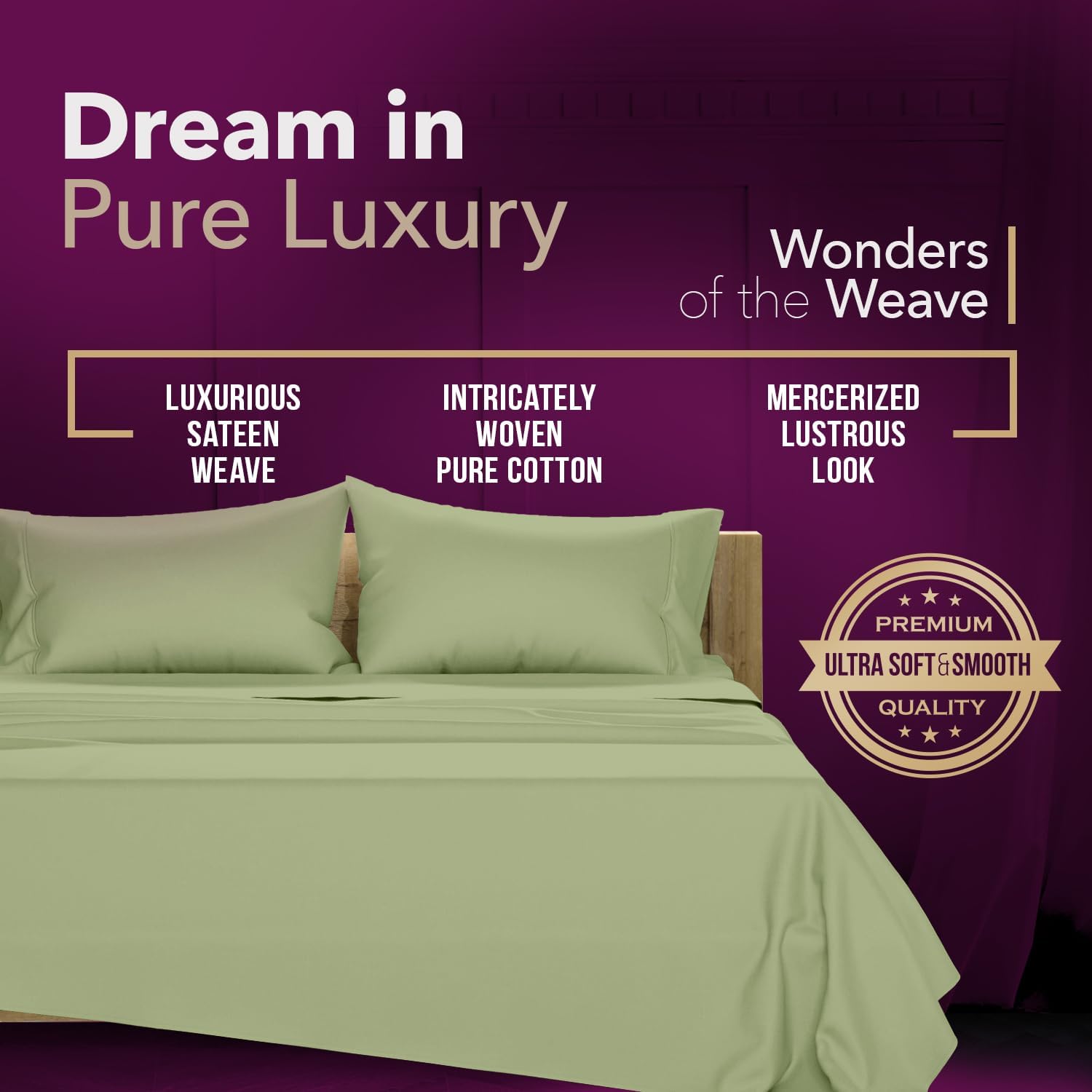TEXAS LINEN CO. 100% Egyptian Cotton Sheets California King Size Bed Set - Luxury 1200 Series Star Sleepin' Collection Cal King Sheet Set…