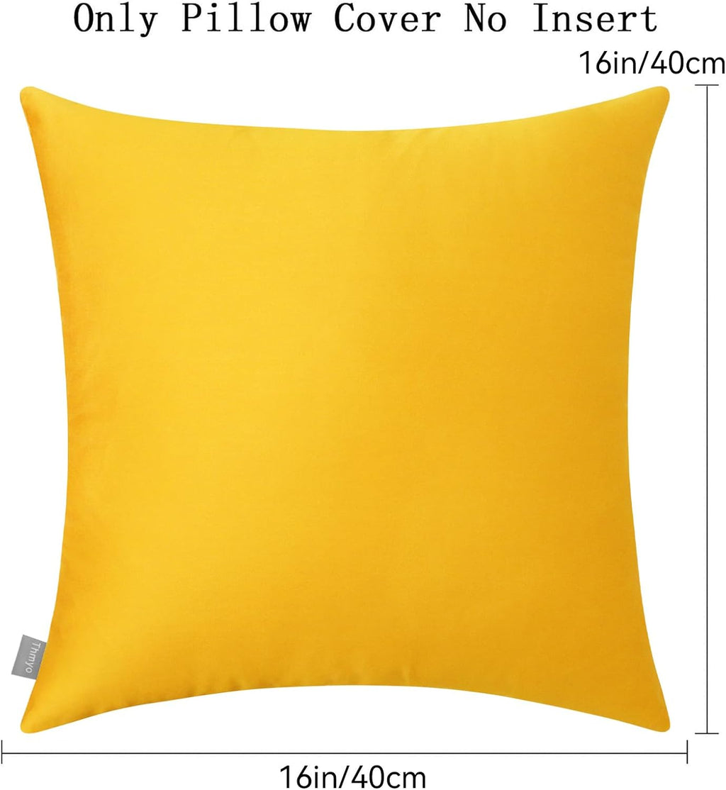 Thmyo 4-Pack 100% Cotton Comfortable Solid Decorative Throw Pillow Case, Thmyo Square Cushion Cover Pillowcase Sublimation Blank Pillow Cove…