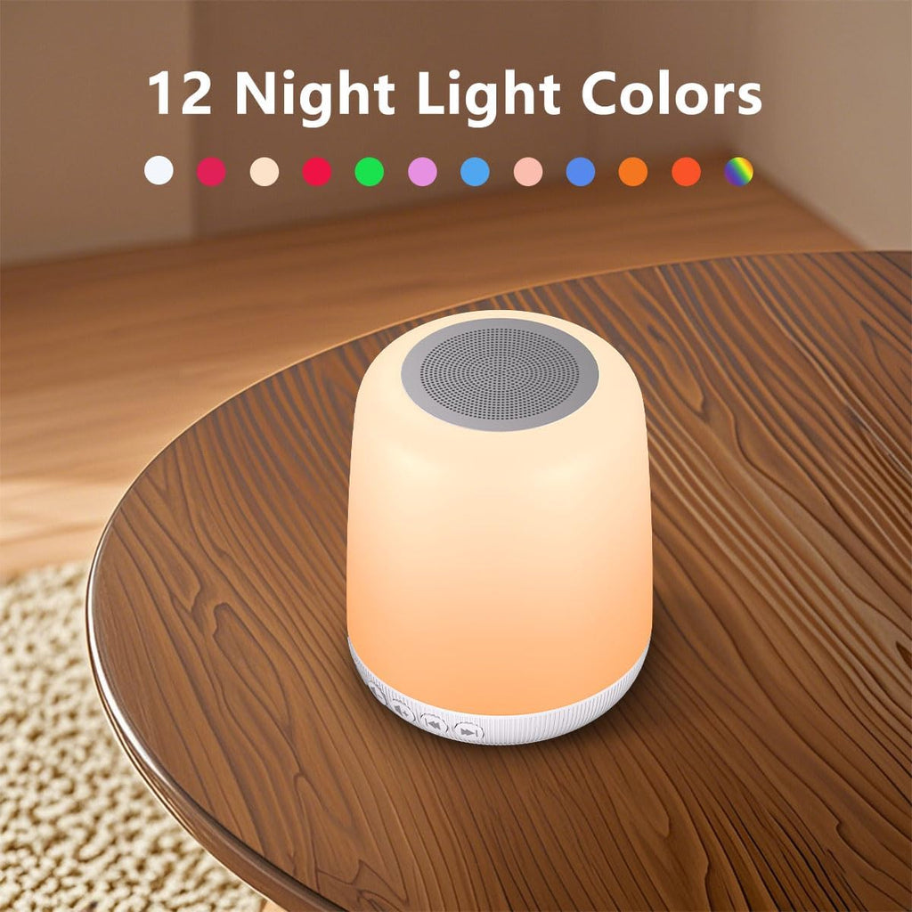 White Noise Sound Machine for Sleep Portable Sound Machine with 30 Soothing Sounds 12 Night Light Colors 4 Timer Sleep Machine for Baby…