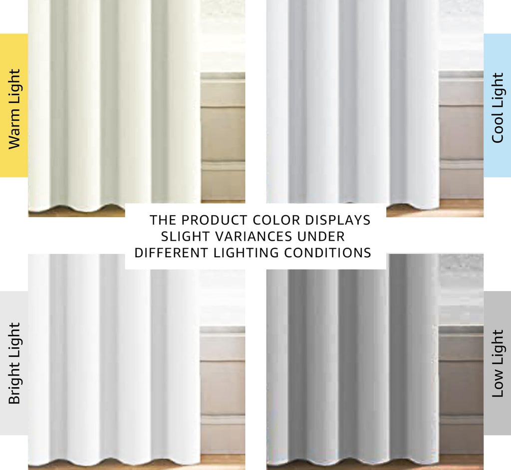 H.VERSAILTEX White Curtain 84 inches Long for Living Room Thermal Insulated Christmas Curtains Window Treatment Panel Bedroom C…