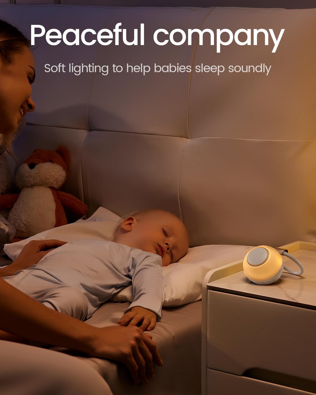 CHICWAY 2026 Mom's Choice Awards, Portable Sound Machine for Baby Adult, AI Cry Detection, 18 Soothing Sound, Bluetooth Rechargeable…