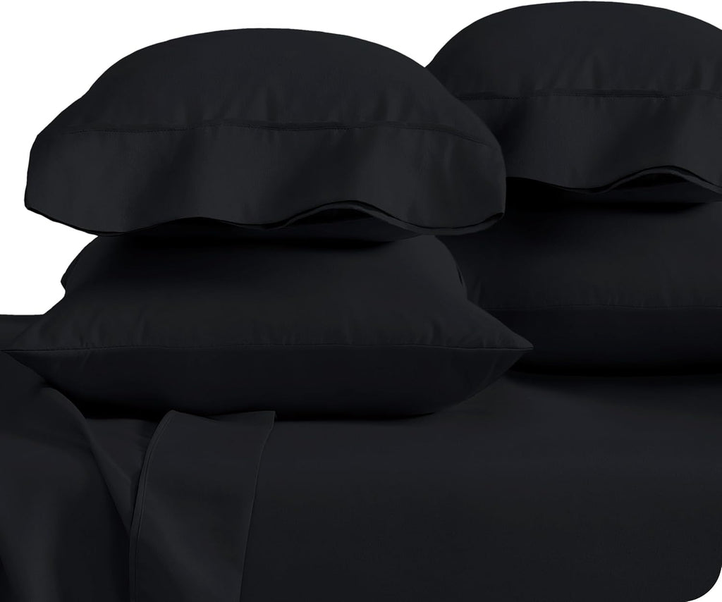 BareHome Bare Home 4 Pillowcases - 1800 Ultra-Soft Collection - Bulk Pack - Double Brushed - Hypoallergenic - Wrinkle Resistant - easy…