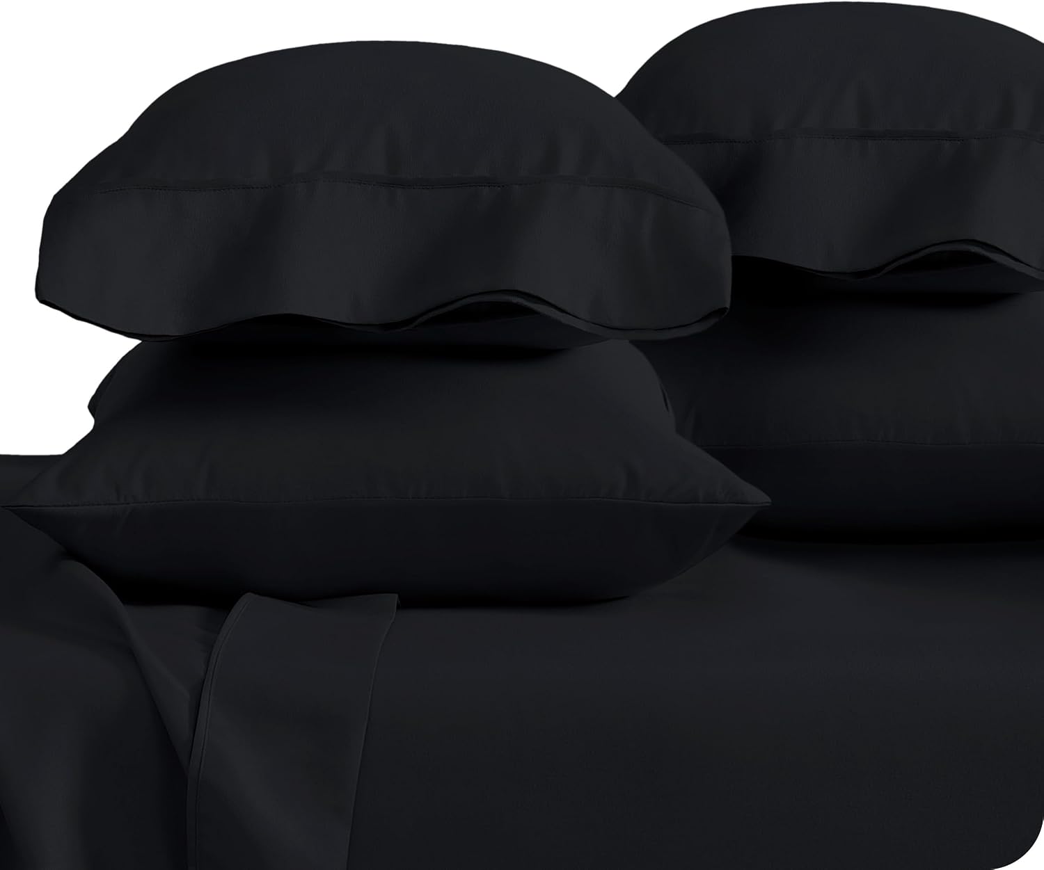 BareHome Bare Home 4 Pillowcases - 1800 Ultra-Soft Collection - Bulk Pack - Double Brushed - Hypoallergenic - Wrinkle Resistant - easy…