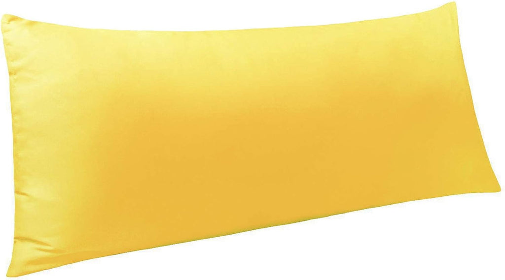 Ntbay Body Pillowcase - Brushed Microfiber 20x54 Pillowcase - Soft, Wrinkle-Free, Fade-Resistant, Stain-Resistant, Yellow Body Pillow Cover…