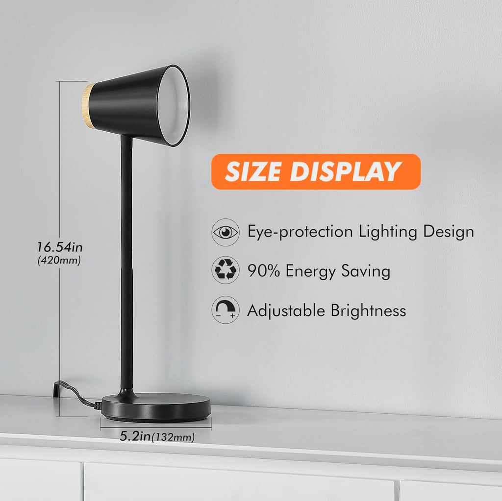 WelcometoEJIAXIN EJIAXIN Desk Lamp for College Dorm Room - Small LED Desk Lamp Touch Dimmable Reading Light for Home Office - Adjustable Fl…