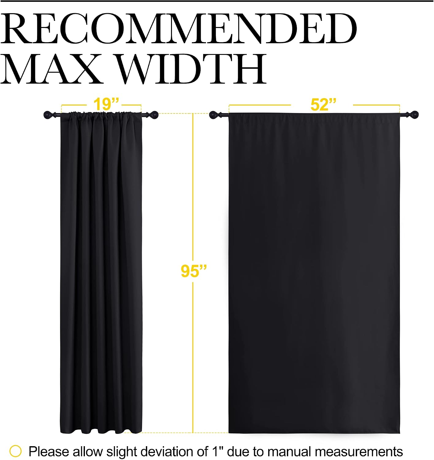 NICETOWN Black Out Window Curtains - Solid Home Decor Thermal Insulated Blackout Drapes/Draperies for Bedroom, Privacy Assured Window…