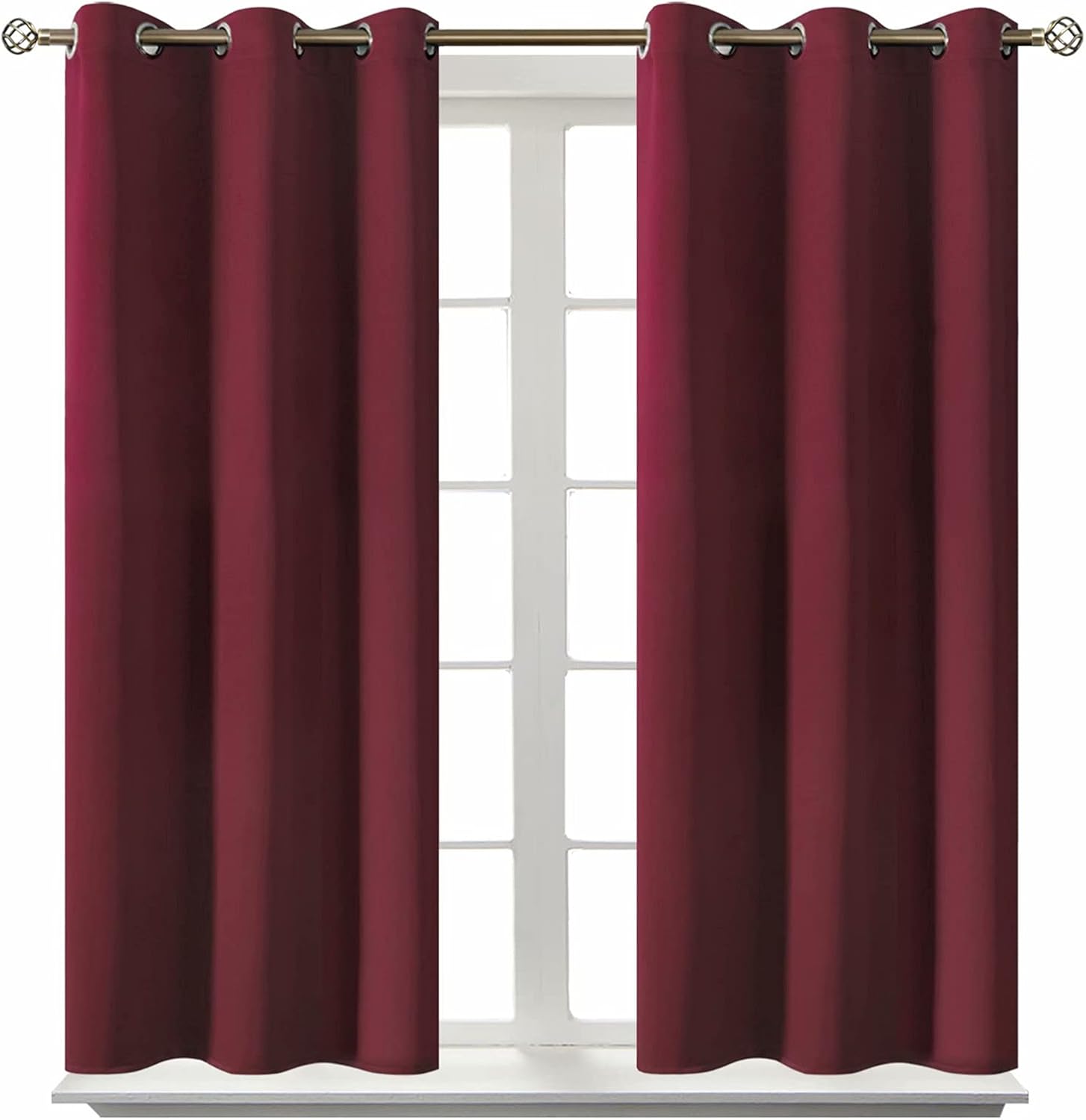 BGment Blackout Curtains for Bedroom - Grommet Thermal Insulated Room Darkening Curtains for Living Room, Set of 2 Panels (38 x 54 Inch, Bu…