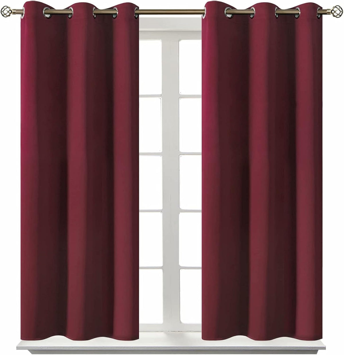 BGment Blackout Curtains for Bedroom - Grommet Thermal Insulated Room Darkening Curtains for Living Room, Set of 2 Panels (38 x 45 Inch, Bu…
