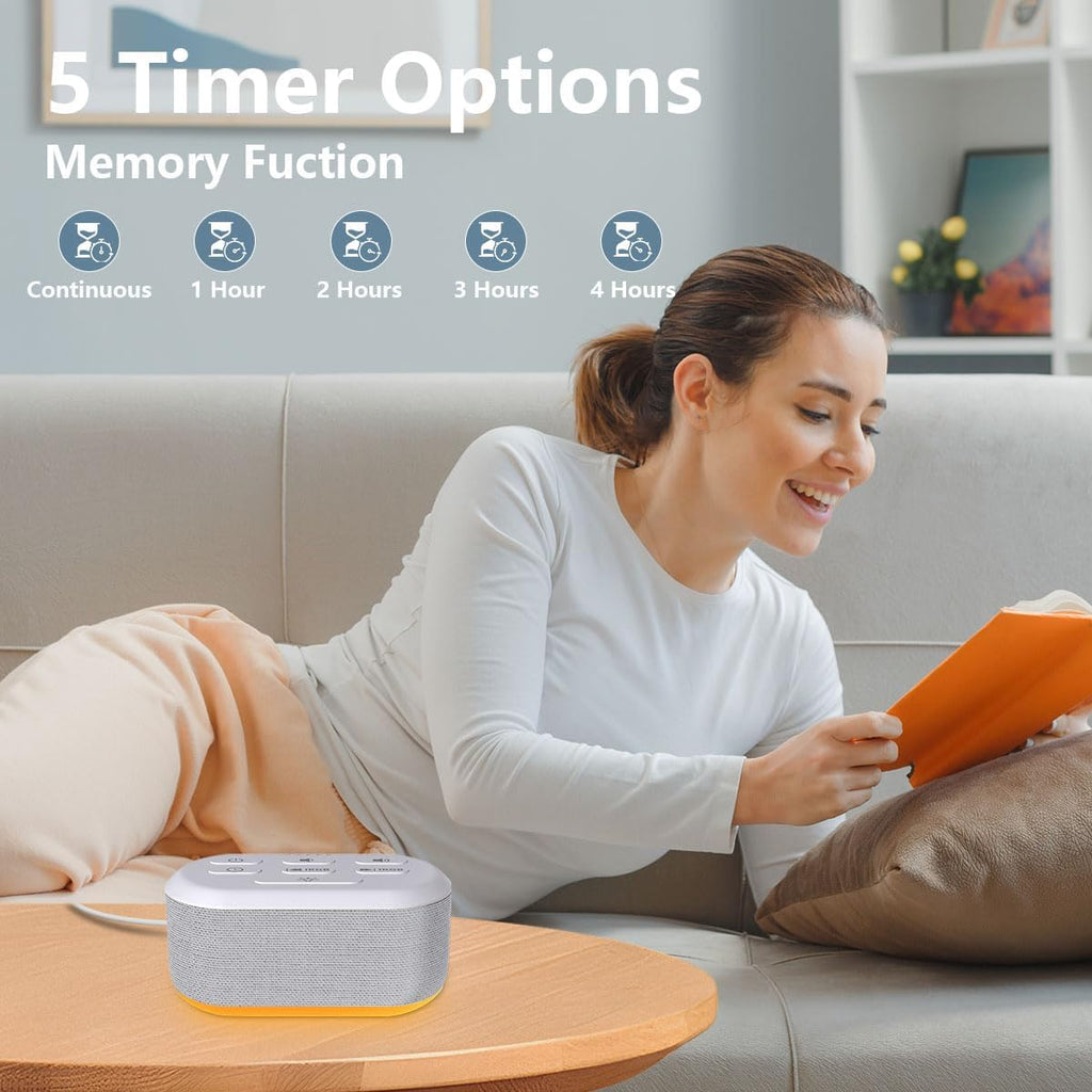 Alarm Clock Brown Noise Sound Machine Digital Alarm Clock with 12 Night Light Colors Clock Machine for Adults Baby Kids 36 Volume Levels…