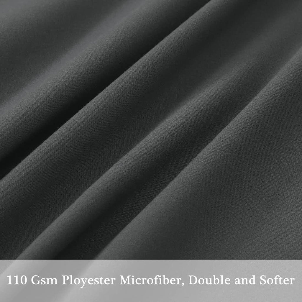 PiccoCasa Body Pillow Cover with Zipper Closure, 110 GSM Brushed Microfiber, Grey (20"x60") cotton Grey