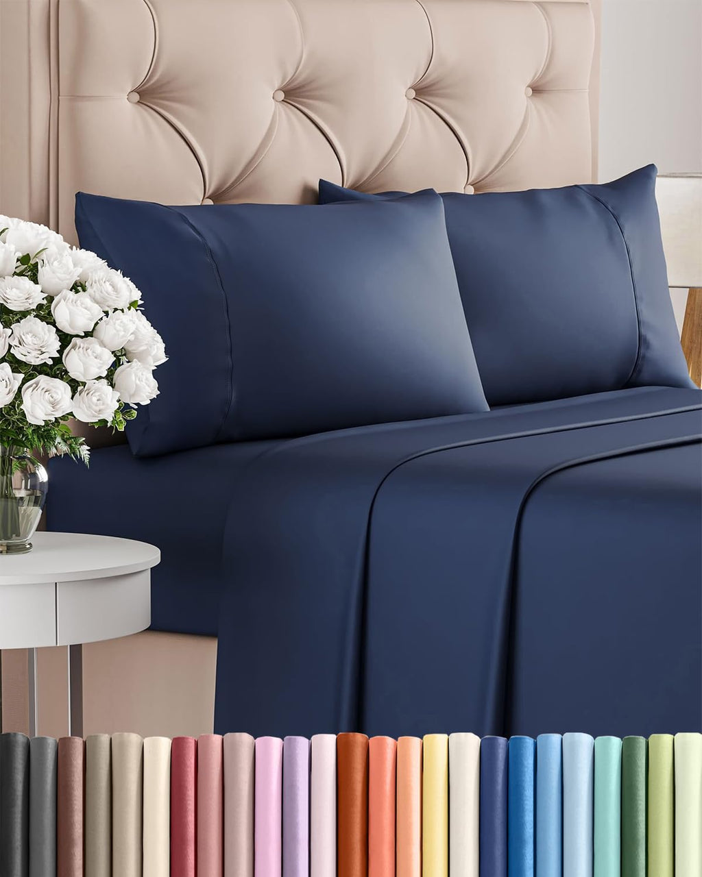 Twin 4 Piece Sheet Set - Comfy, Breathable & Cooling - Hotel Luxury Bedding for Women, Men, Kids, Teens & Children - 1 Flat & 1 Fitted…