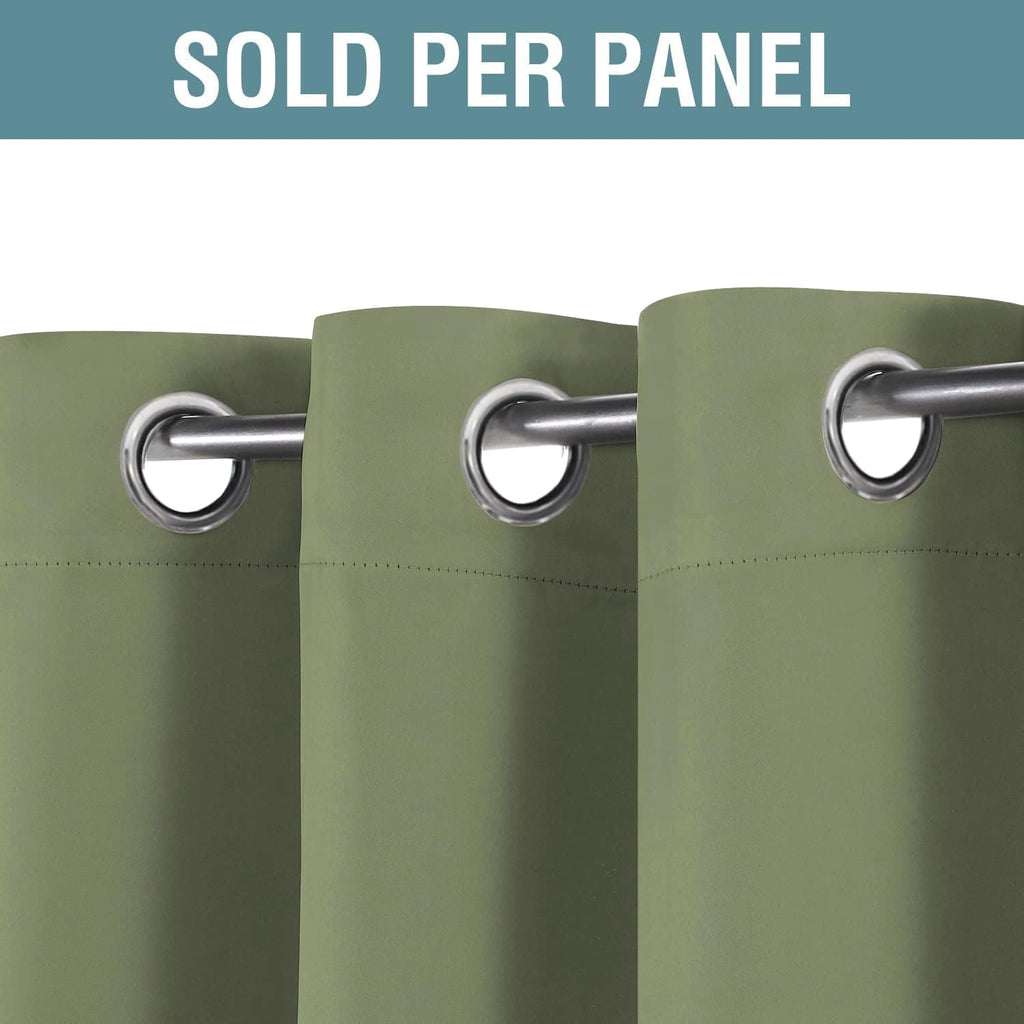H.VERSAILTEX Blackout Curtain for Living Room Small Window Kitchen Blackout Curtains 45 inch Length Energy Saving Solid Grommet…