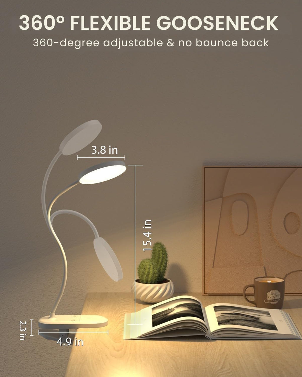 Haigvel Red Light for Sleep Book Lights for Reading at Night, 630nm Eye comfort Headboard Clip on Lamp, Rechargeable Bed Lights for…