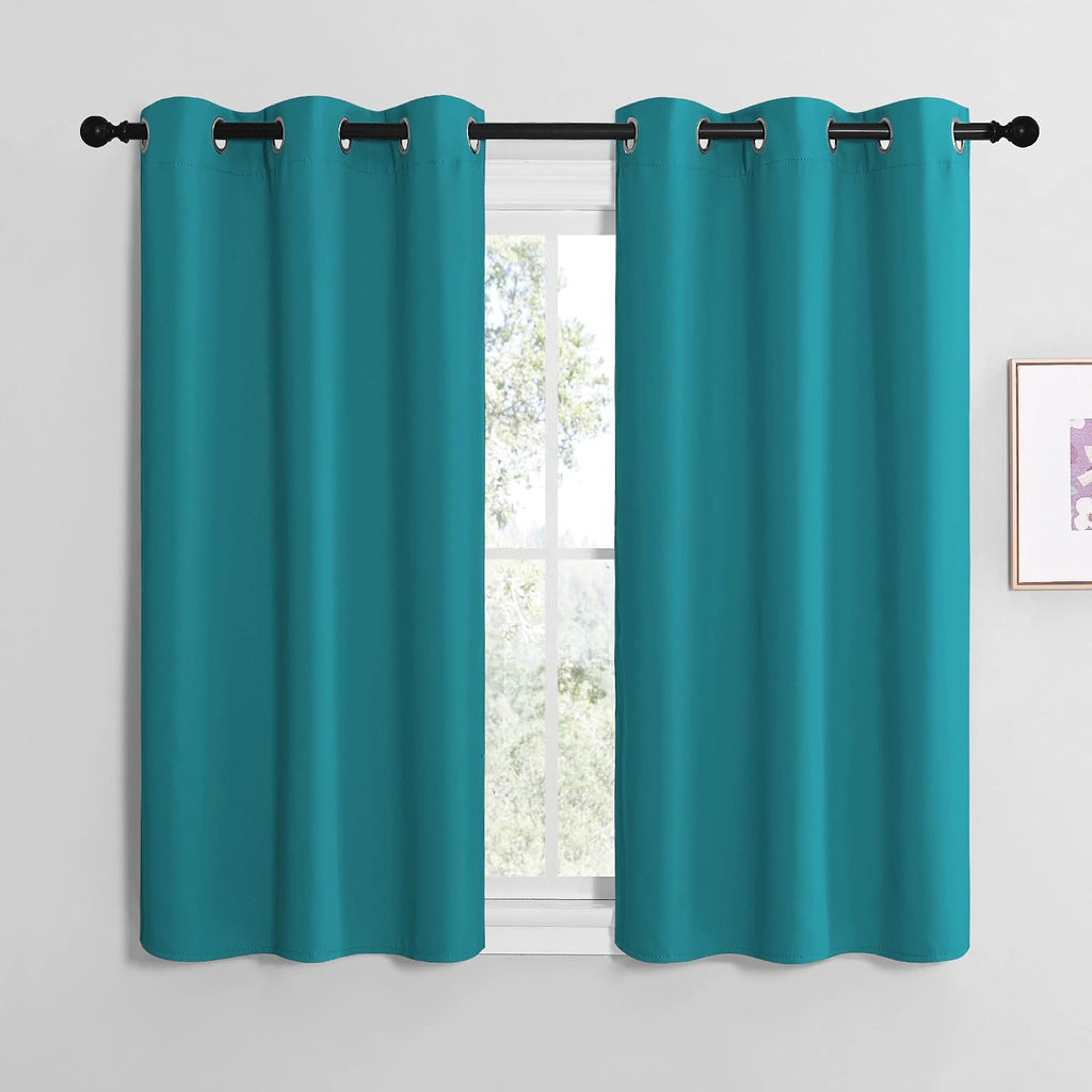 NICETOWN Room Darkening Curtains 50 inch Length 2 Panels, Thermal Insulated Grommet Blackout Curtains for Modern Casual Elegant Bedroom…