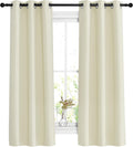 Nicetown Room Darkening Beige Curtains for Living Room - Window Treatment Thermal Insulated Solid Grommet Blackout Vertical Drapes for Bedr…