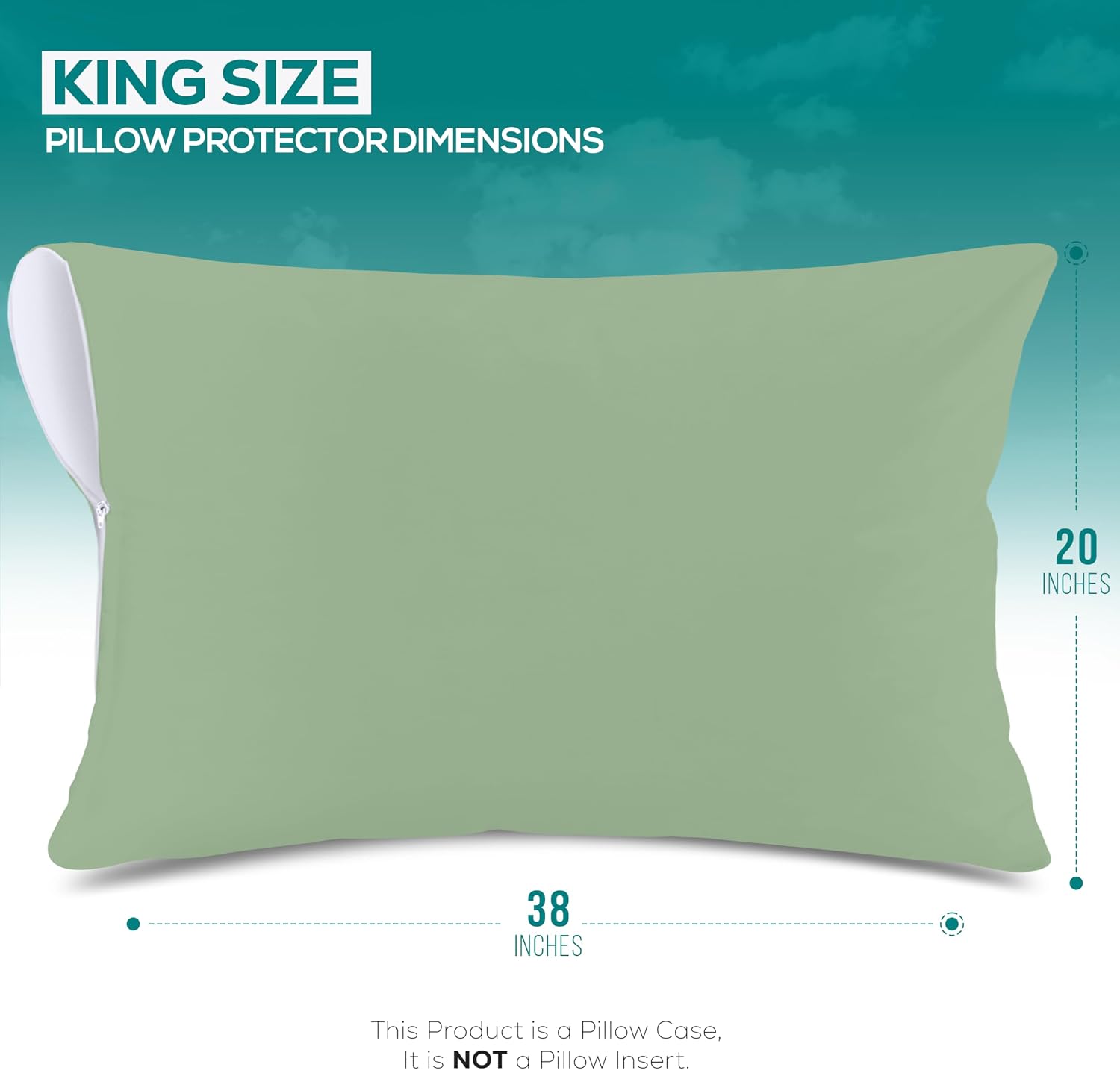 Utopiabedding Utopia Bedding 100% Waterproof Pillow Protectors with Zipper King Size (Set of 2), Bed Bug and Dust Mite Proof Zippered Pillo…