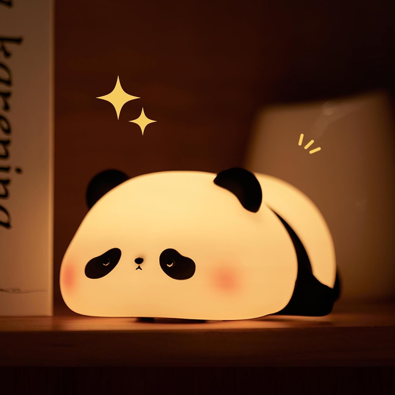 Agek Panda Night Light for Kids, Cute Panda Lamp Silicone Nursery Night Light Bedroom Nightlights USB Rechargeable Bedside Lamp for Baby Ch…